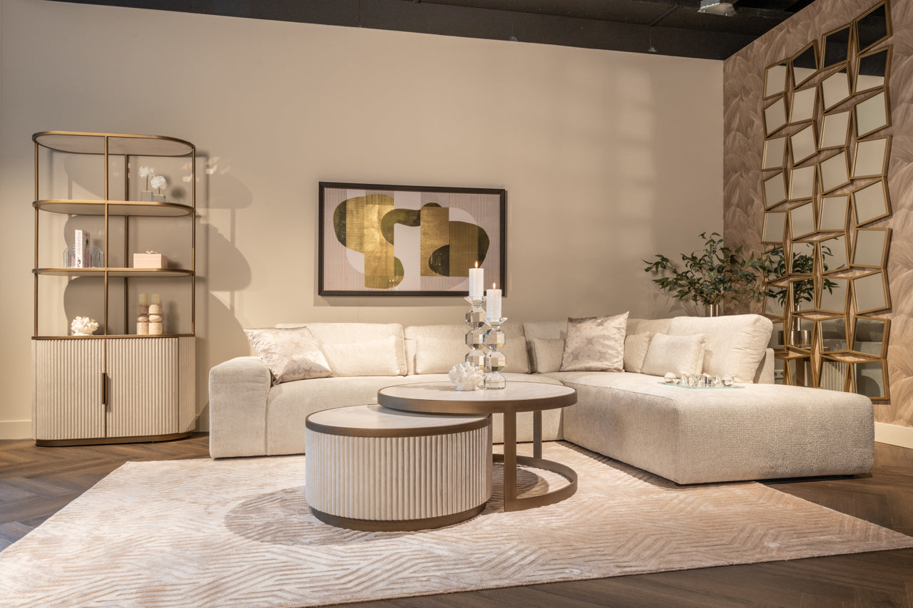 Luxury round coffee table set