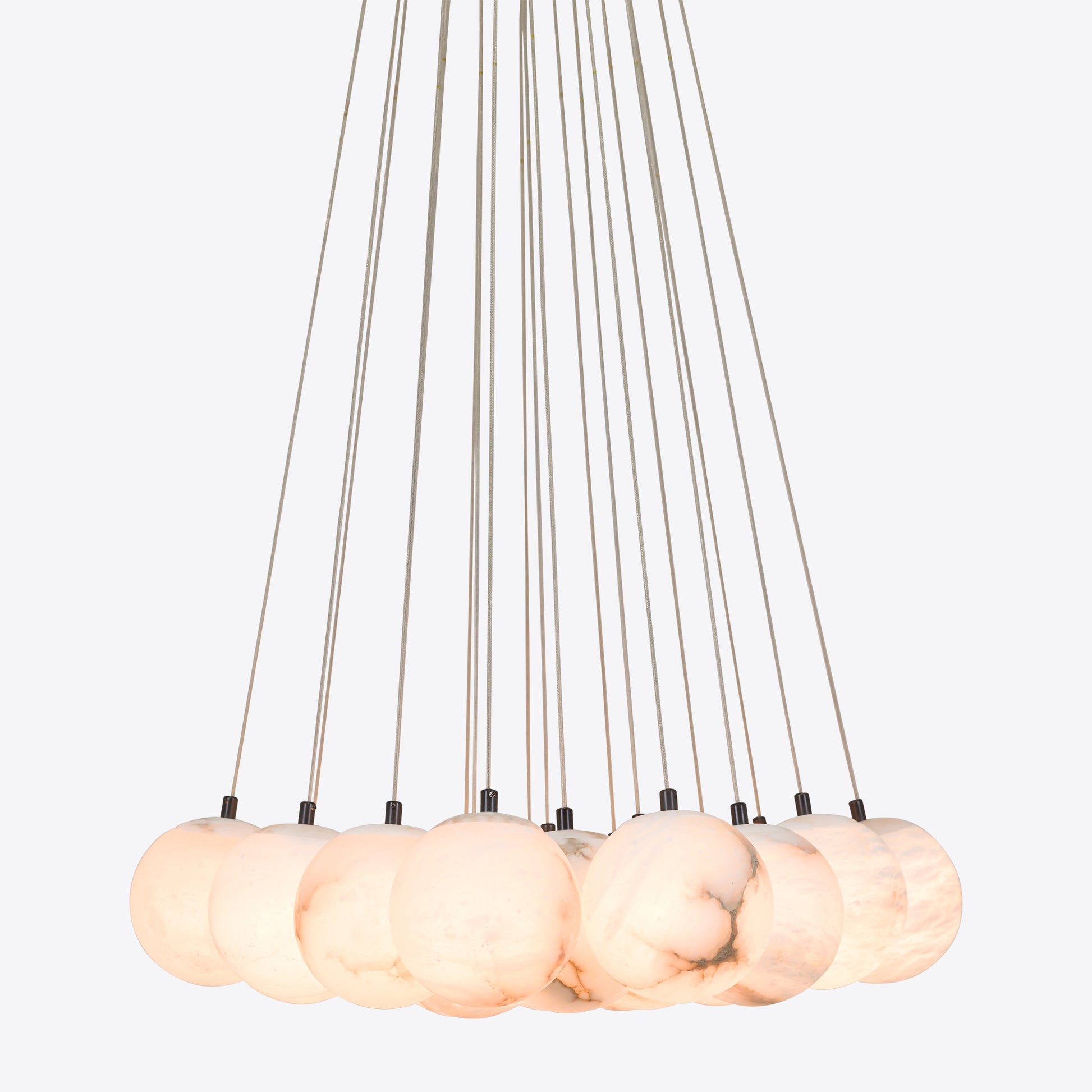 Contemporary Alabaster globe pendant chandelier
