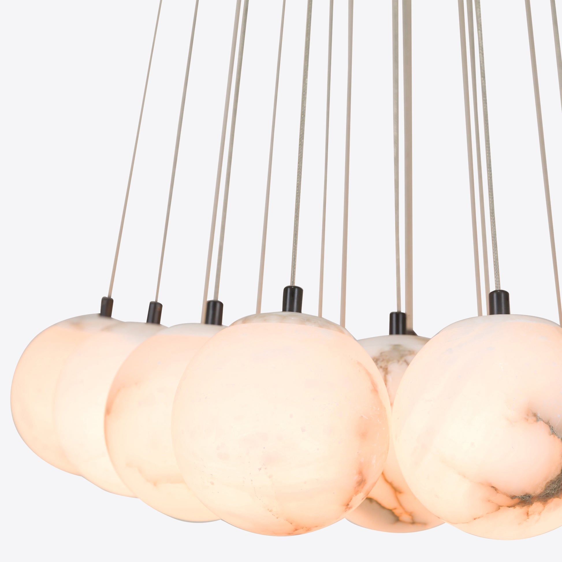Contemporary Alabaster globe pendant chandelier