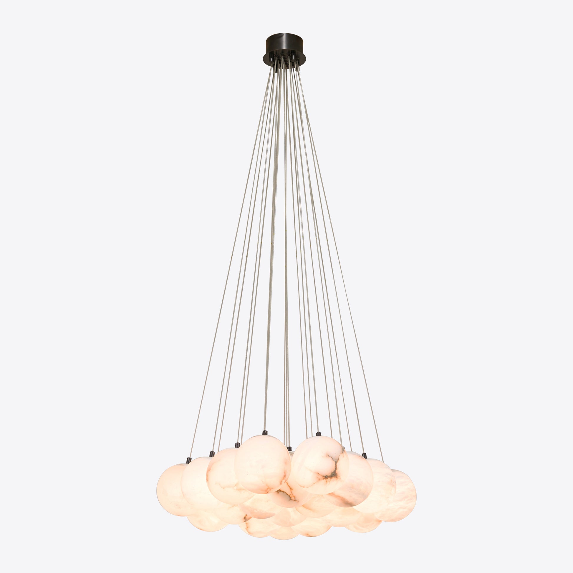 Contemporary Alabaster globe pendant chandelier