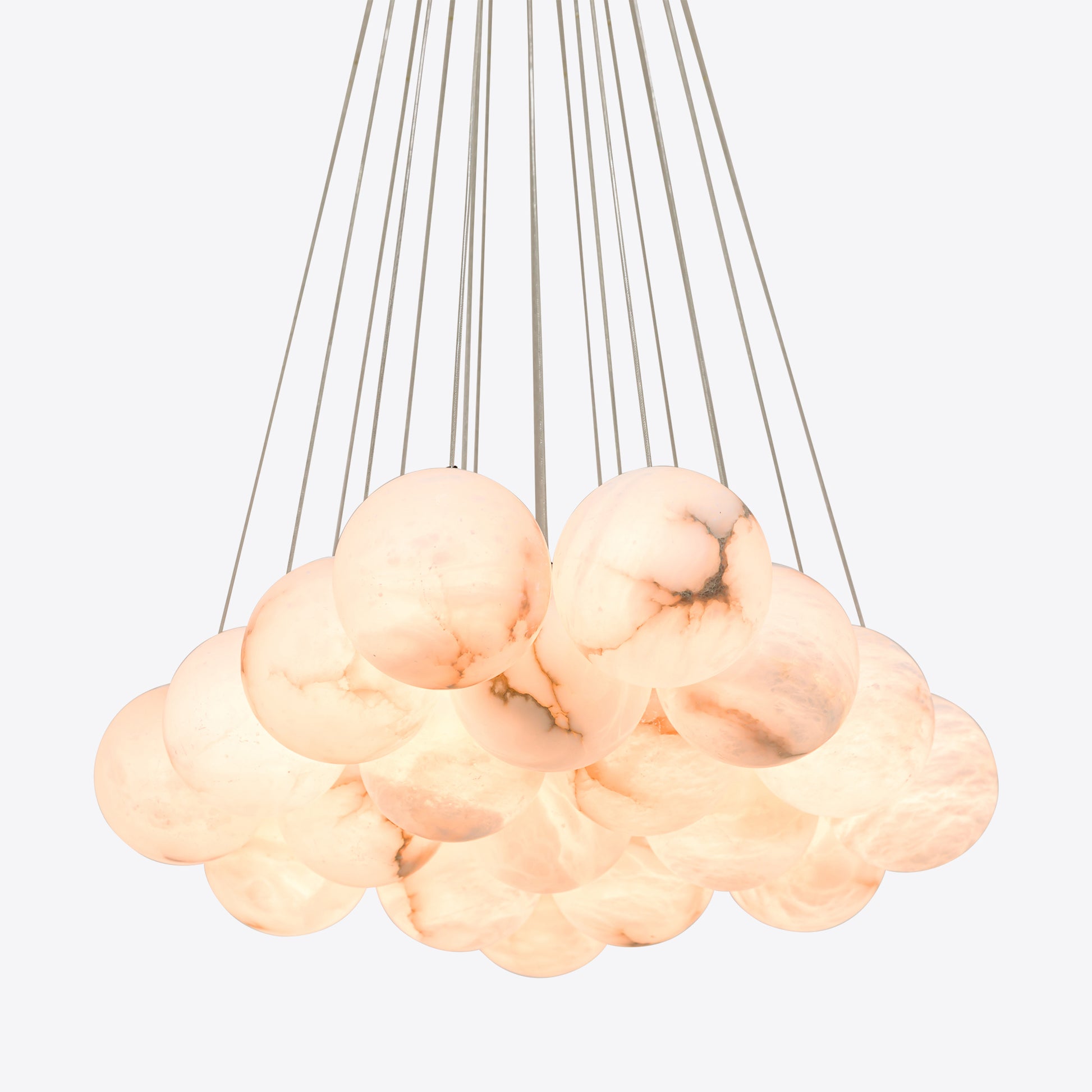 Contemporary Alabaster globe pendant chandelier