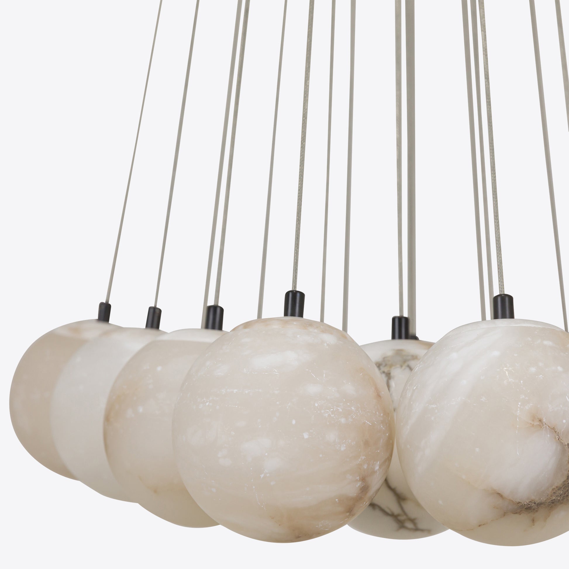 Contemporary Alabaster globe pendant chandelier