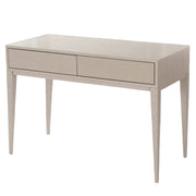 Grey dressing table with fluted drawer front and tapered legs