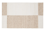 Handwoven Vilette Alabaster Rug with textured neutral colour-block pattern