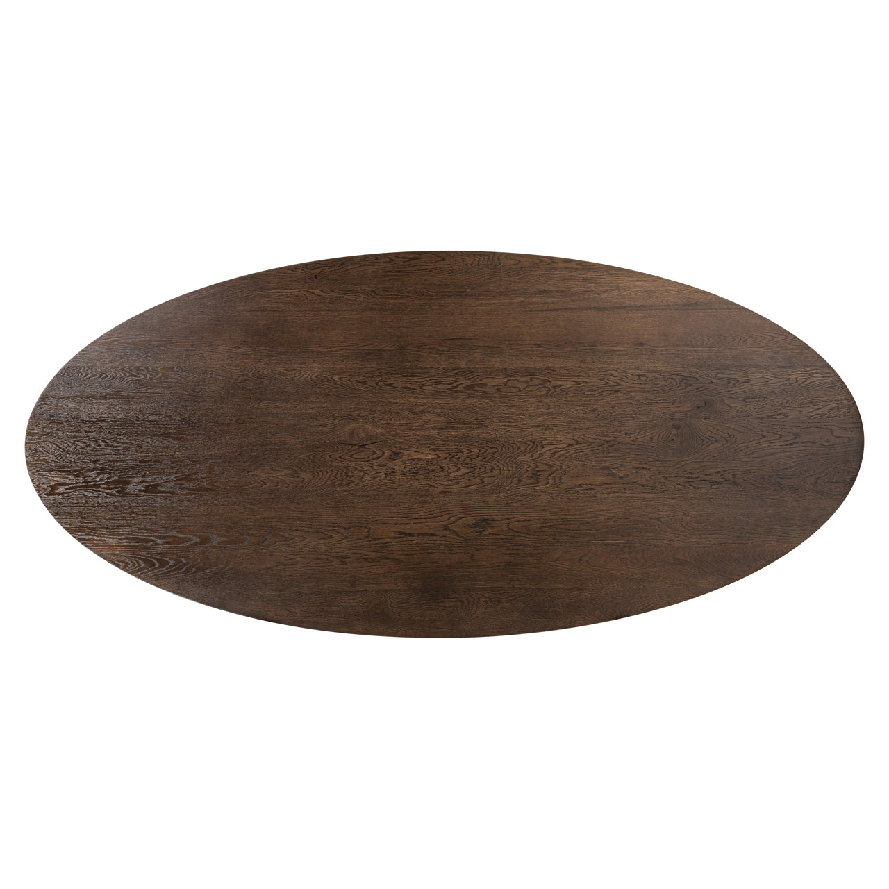 Contemporary wood dining table with metal cross base