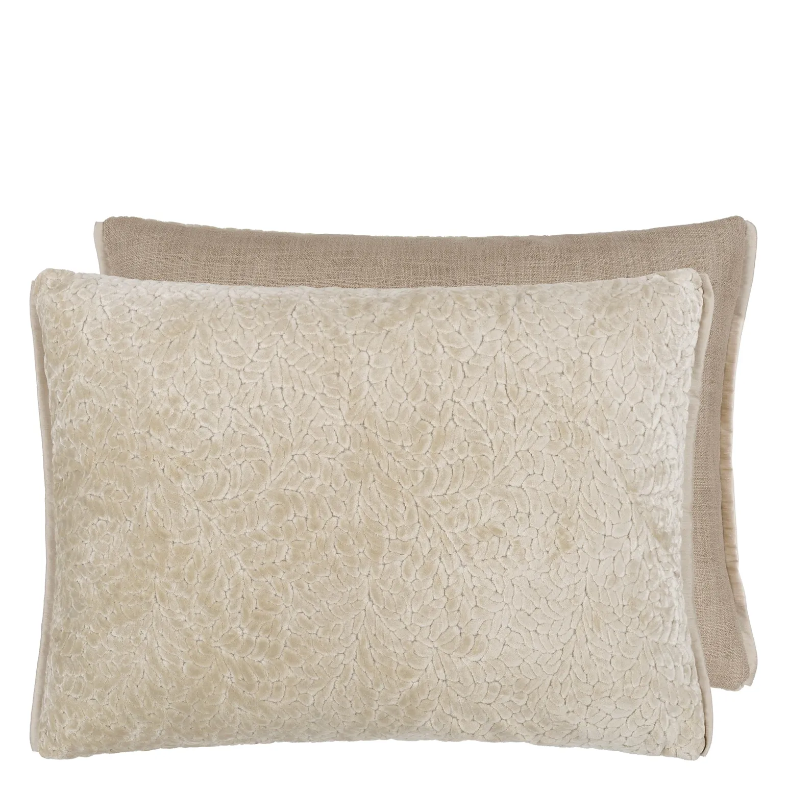 Cartouche Linen Velvet Cushion