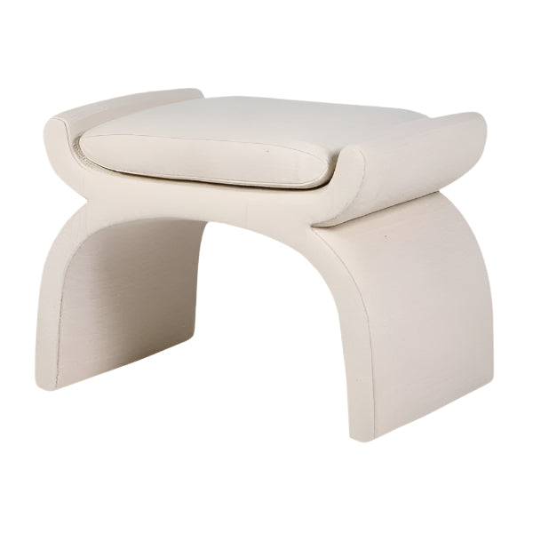 Cream Boucle Arch Stool