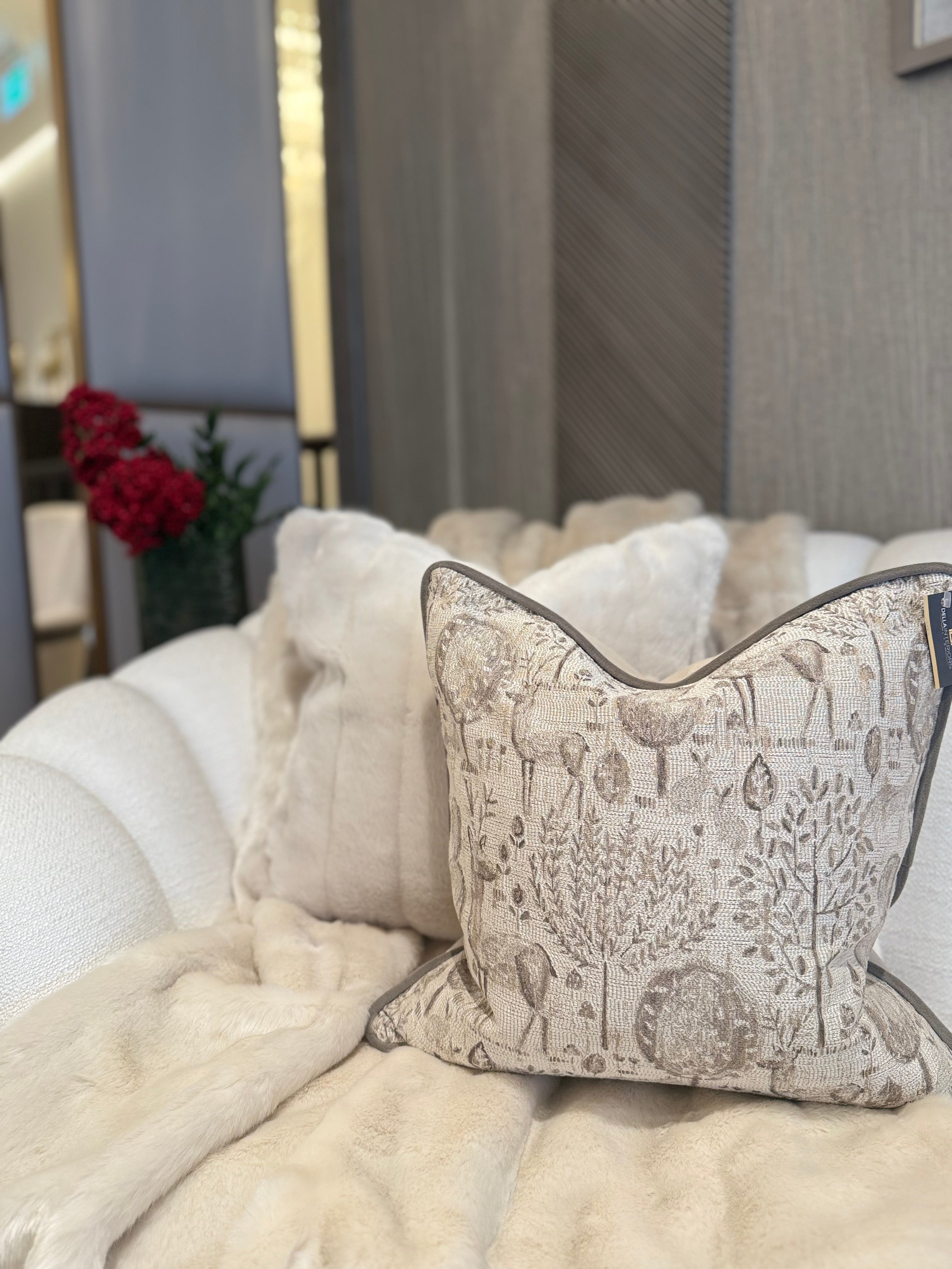 Oyster Striped Cushion