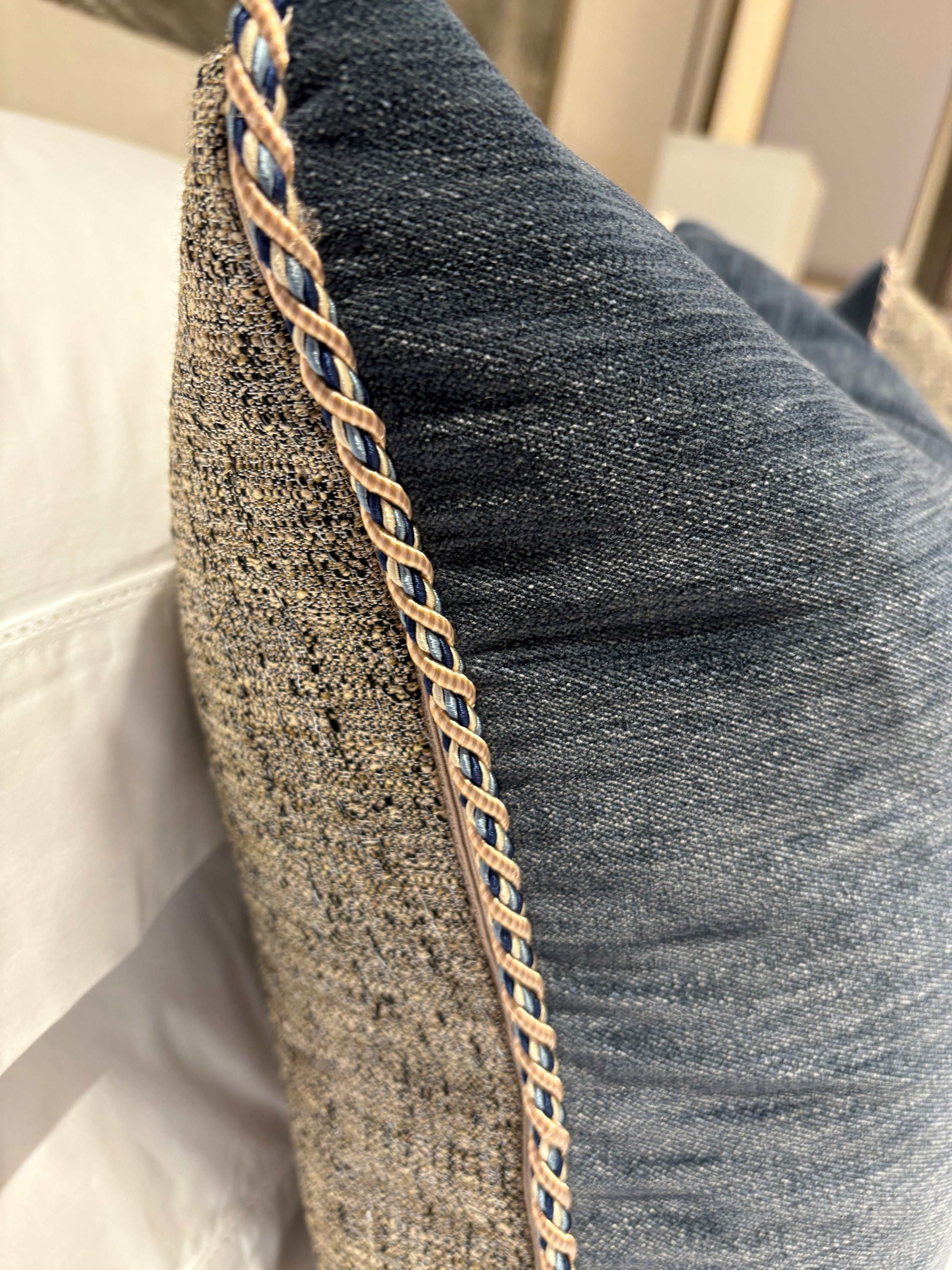 Navy Tweed Bespoke Cushion