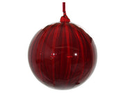 Glass ball transparent burgundy 15cm
